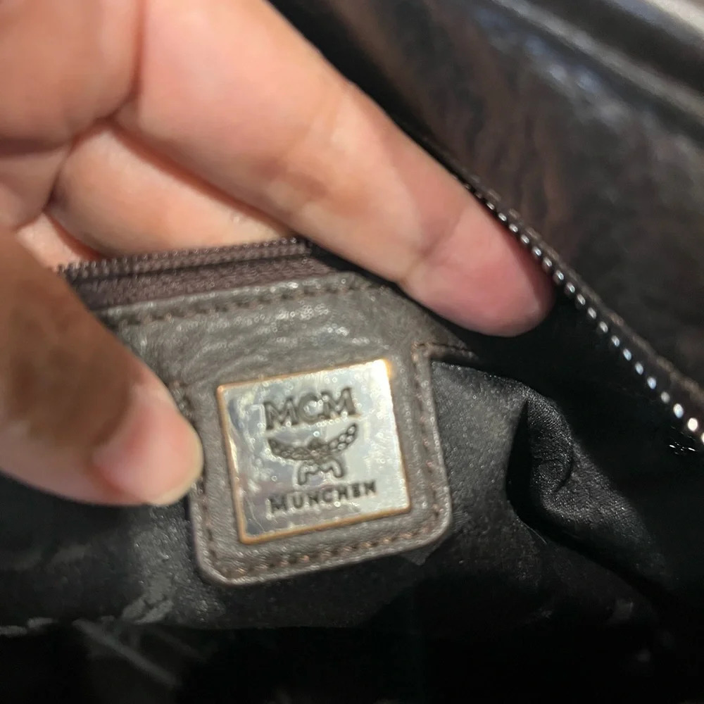 MCM Brown Leather Crossbody Bag - Picture 11 of 14